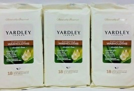 ( Lot 3 ) Disposable Washcloths 18/Pk by Yardley London 12 x 8” Long = T... - £20.95 GBP