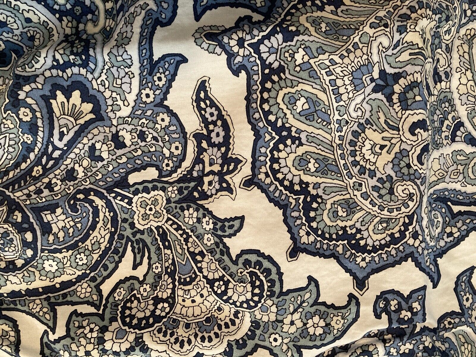 Two Matching Tommy Bahama Home Pillow Cases Cotton Blue White Paisley 24 x 19 - $23.53