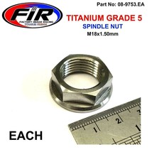 TITANIUM front wheel axle spindle nut M18x1.50mm For Suzuki DR-Z400R 00-04 - £13.12 GBP