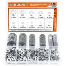 900 Pieces 304 Stainless Steel Flat Washers for Screws Bolts,  Flat Washers Asso - £15.09 GBP