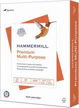 97 Bright, 24 Lb, 8.5 X 11 - 1 Ream (500 Sheets) - Hammermill Printer, 105810R. - £30.85 GBP