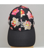 Bebe Sport Floral Hat Black Pink Yellow Summer Beach Flower One Size - $364.88 MXN