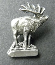 Elk Antlers Pewter Wildlife Lapel Pin Badge 3/4 Inch - £4.28 GBP