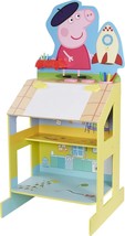 Peppa Pig 42&quot; Tall Wooden Play Easel Chalkboard Fun Drawing 2-Story pepp... - $49.89