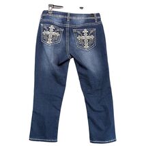 ND Weekend Embellished Crop Jeans Women's 6 Stretch Denim Y2K Low Rise 3... - $20.00