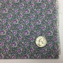 1/2 Yd Purple Lavender Teal Flowers Floral Quilting Fabric - £7.18 GBP