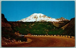 Hairpin Turn On Highway to Mount Rainier National Park WA UNP Chrome Postcard G5 - £3.97 GBP