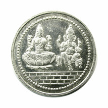 Vero Argento 999 Laxmi Ganesha Religioso Moneta Mmtc India - Usato - $62.15