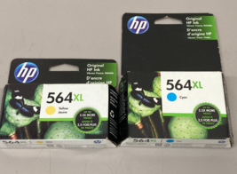 Genuine OEM HP 564XL Cyan &amp; Yellow High Yield Ink Cartridge - Exp 2020/22 - $12.95