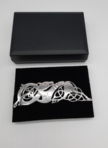 Sterling Silver Celtic Hound Irish Brooch Large Size - £54.27 GBP