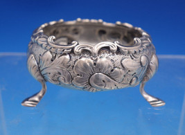 Coin Silver Salt Cellar Master Repousse Flowers Unmarked (#6938) - £77.12 GBP