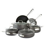 All-Clad HA1 Hard Anodized Nonstick Cookware, 10 PC Set Oven Safe 500F- Lid - $329.99