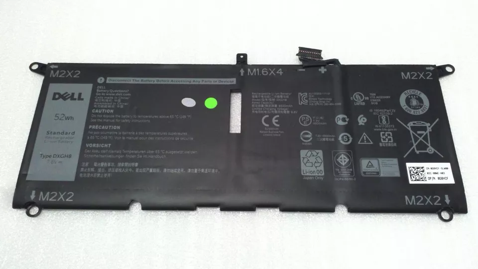 OEM Dell DXGH8 52Wh Laptop Battery for XPS 13 Models 9370 and 9380, Latitude 330 - $57.79