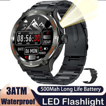 2024 Mens 3ATM Waterproof Health Smartwatch with Compass and Bluetooth Calling - £54.88 GBP+