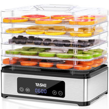 Food Dehydrator Machine, 5 Stainless Steel Trays Food Dryer, 48H Timer a... - $202.49