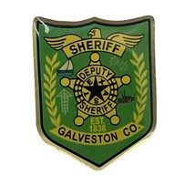 Galveston Texas Deputy Sheriff Police Department Enamel Lapel Hat Pin - £12.23 GBP