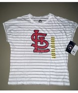 Majestic St Louis Cardinals Short Sleeve Women’s T Shirt M MLB White Gra... - $509.36 MXN