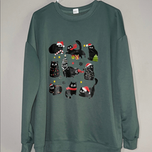 Festive Cat Graphic Sweatshirt - $17.64