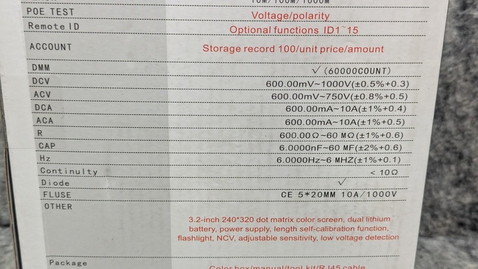 New/Sealed FIXCHIGO MT0003-RD Red Multifunctional Network Cable Tester Item image 15