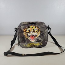 Ed Hardy Lunchbox Vintage 90s Soft Sided Camo Pattern and Tiger Graphic W Strap - £13.17 GBP
