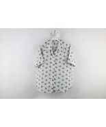 Vintage 60s Rockabilly Womens L Polka Dot Flower Looped Collar Button Sh... - $94.66 CAD