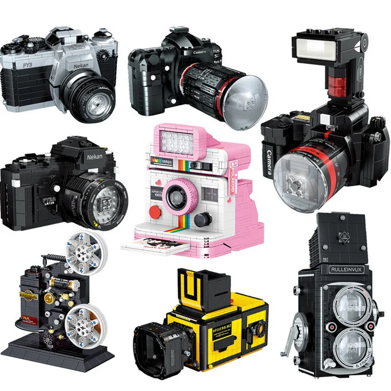  diy vintage camera micro diamond mini building bricks puzzle toys educational children thumb200