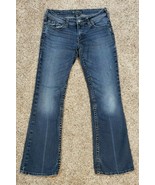 Women&#39;s Silver Suki Surplus Dark Wash Distressed Blue Denim Bootcut Jean... - $448.59 MXN