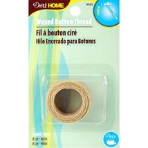 Dritz Home 9043 Waxed Button Thread, 20-Yards,Natural - £16.23 GBP