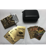 Pockemon 55 pc Golden Assorted Cards Deck  with Storage Case - $12.34 CAD