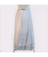 Vassaratte Beige Nylon Petticoat Lingerie Wide LACE Large 29&quot; Long USA v... - $24.99