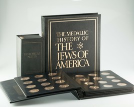 Franklin Mint Del Medalla Historia Del Jews de América 120 Bronce Medallas - $1,154.30