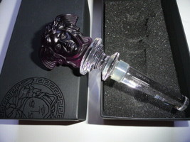 Versace Medusa Amethyst Crystal Bottle Stopper NIB - £98.36 GBP