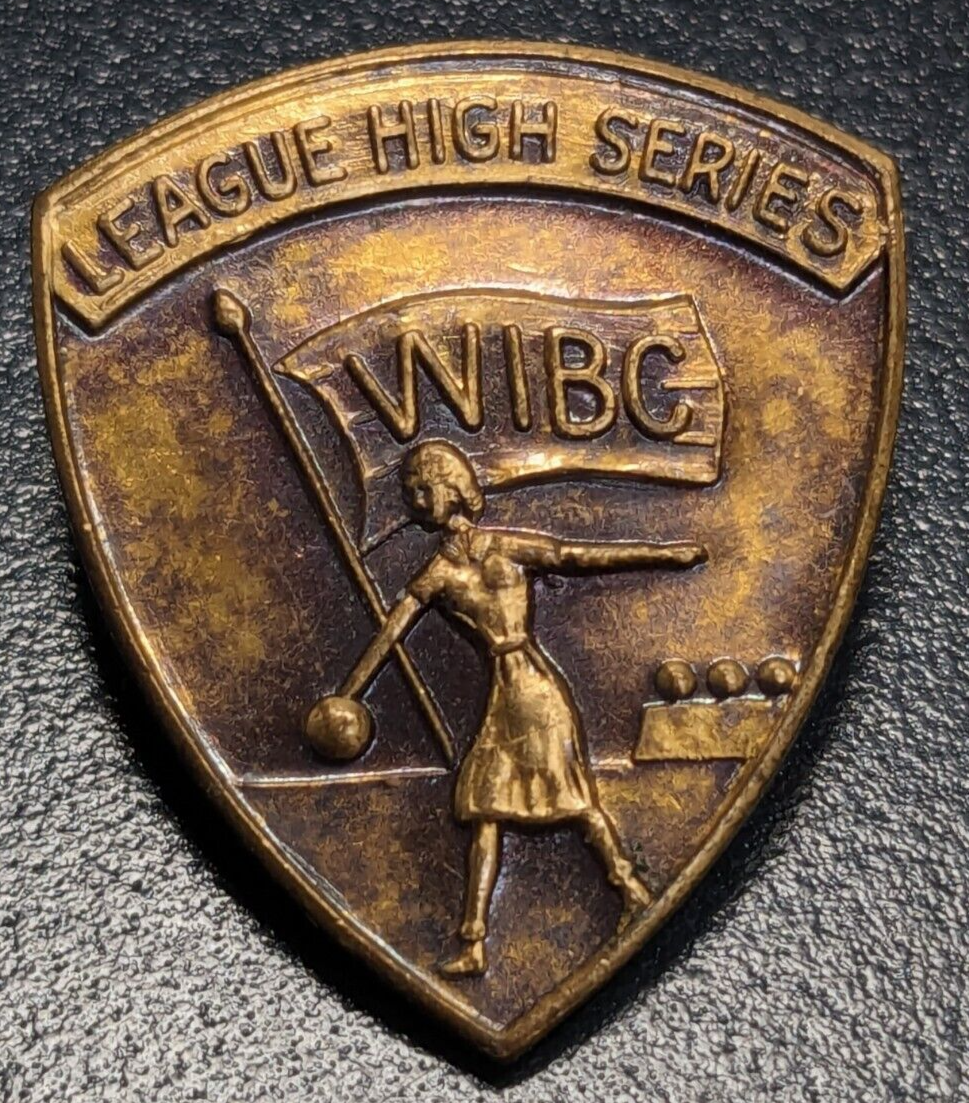 Vintage WIBC League High Series - Women&#39;s Bowling Award Pin - $9.89