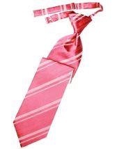Bubblegum Striped Satin Kids Necktie - £11.73 GBP