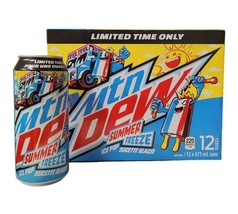 12 Cans of Mtn Dew Summer Freeze Ice Pop Soft Drink 17 oz Each -Limited ... - $57.09
