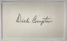 Dick Compton Signed Autographed 3x5 Index Card - Football - £7.83 GBP