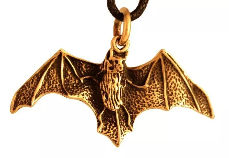 Bronze Bat Amulet – Gothic Fantasy Talisman, Antique Finish - $19.99
