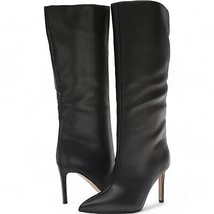 GUESS Size 7.5 Black Padded Dayton 2 Pointy Toe Stiletto Dress Boots - $78.99