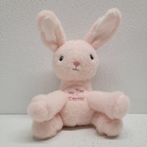 MTY International Pink Easter Bunny Rabbit Baby Rattle My 1st Easter Soft Plush - £11.66 GBP