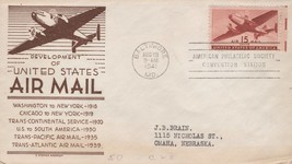 ZAYIX US C28-1 FDC Anderson cachet 15c brown carmine air mail stamp 100823USF13 - £6.41 GBP
