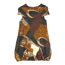 Aryeh Anthropologie Women&#39;s Animal Print Patchwork Balloon Hem Yoke Collar Dress - £19.16 GBP