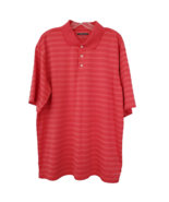 Cypress Club Performance Men&#39;s Size XL Red Striped Short Sleeve Golf Pol... - £6.07 GBP
