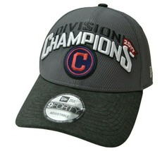 Cleveland Indians New Era 9FORTY MLB Division Champs 2 Tone Gray Adjustable Hat - £16.92 GBP