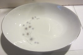 Vintage  Creative Platinum Starburst Oval Serving Bowl Japan - £19.56 GBP