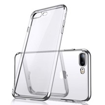 For I Phone 6 Plus/6s Plus Tpu 3 Section Colored Case CLEAR/SILVER - £4.63 GBP