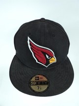 Arizona Cardinals Black 59Fifty NFL Fitted Hat - 7 1/8 - Great Condition! - $28.97