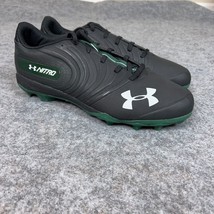 Under Armour Mens Football Cleat 13.5 Black Green Lacrosse Shoe Sport Low Nitro - £30.86 GBP