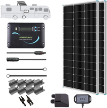 RV Solar Panel Kit with Adventurer 30A LCD PWM Charge Controller and Mounting Br - £326.77 GBP
