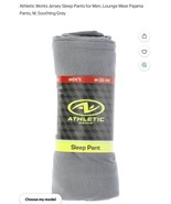 ATHLETIC WORKS Men&#39;s Gray Polyester Knit Sleep Pants  Sz. M* - $344.71 MXN