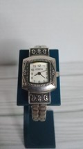 Women’s GENEVA Vintage Silver Tone Cuff Watch - $12.84